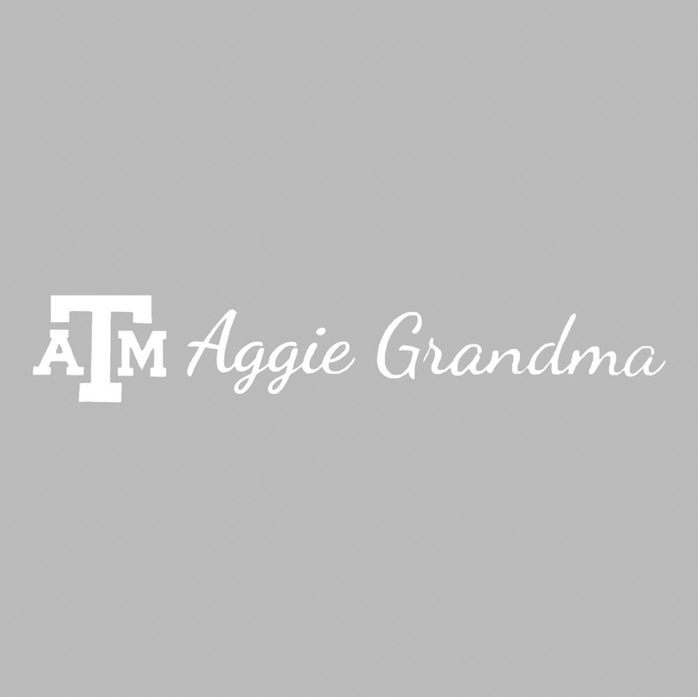 Texas A M Aggie Grandma Script Decal White Aggieland Outfitters