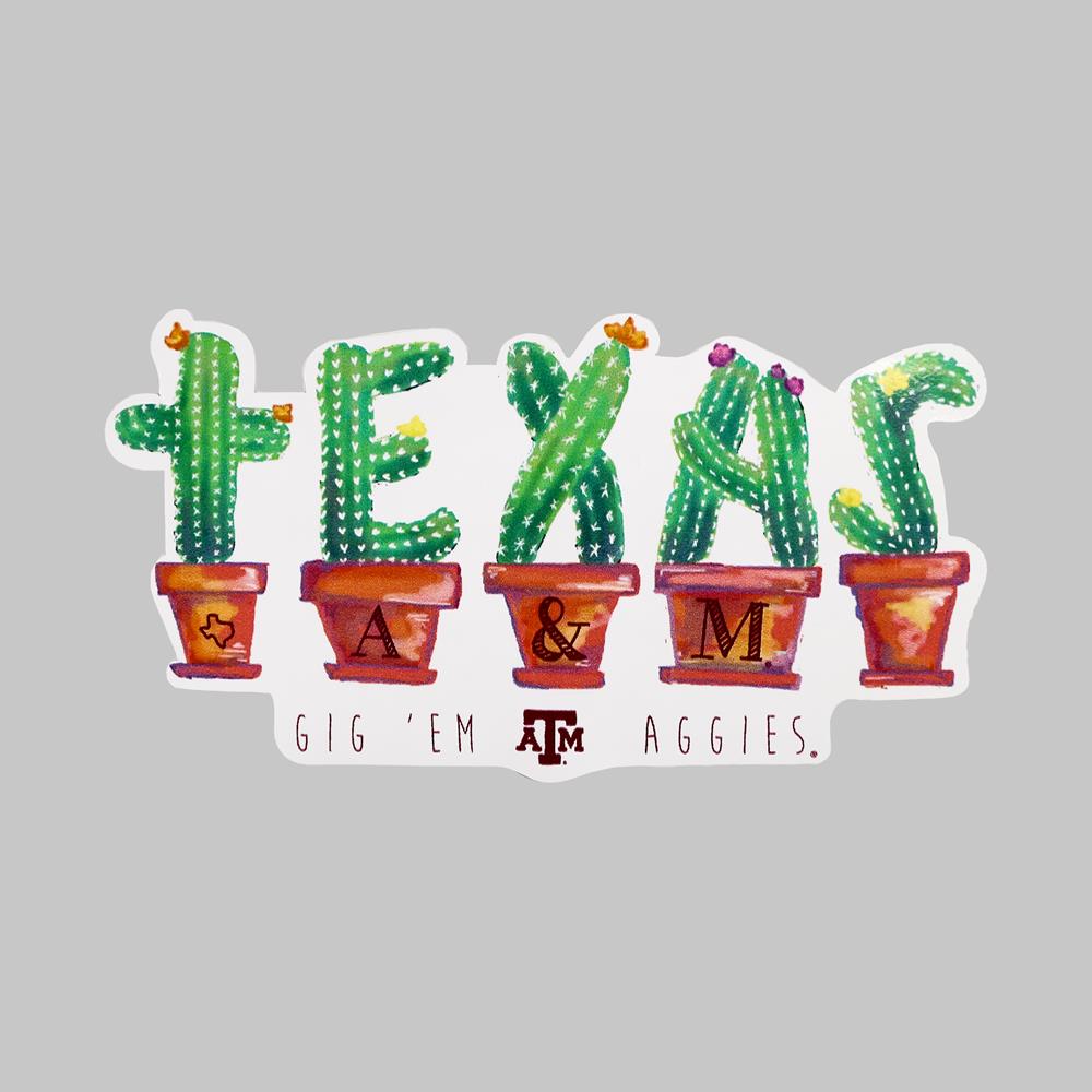 Texas A M Aggie Always On Point Cactus Decal Green Aggieland Outfitters