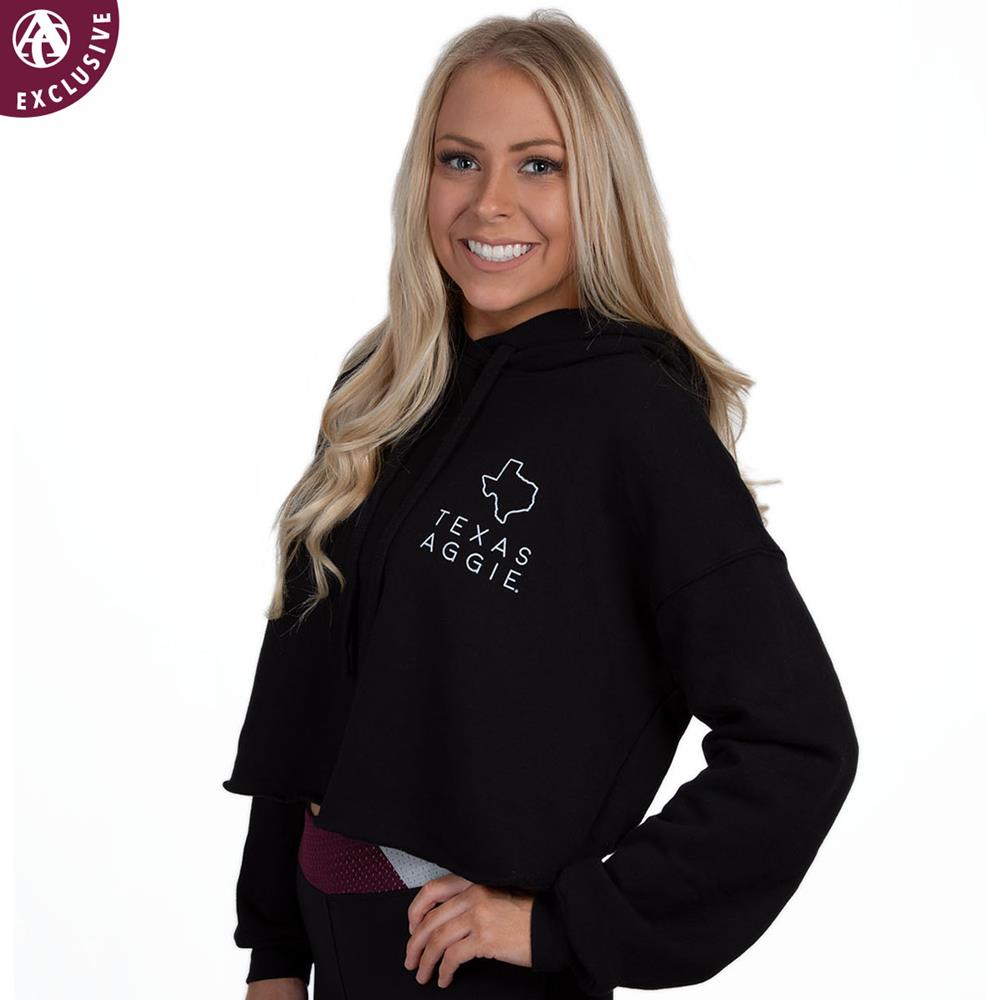 chest cropped hoodie