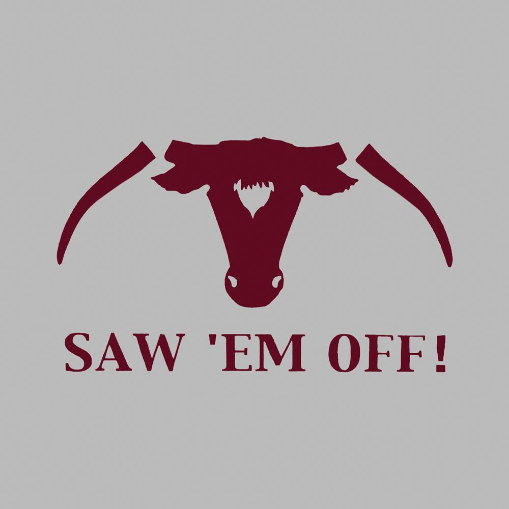 Maroon Saw Em Off Small Decal Maroon Aggieland Outfitters