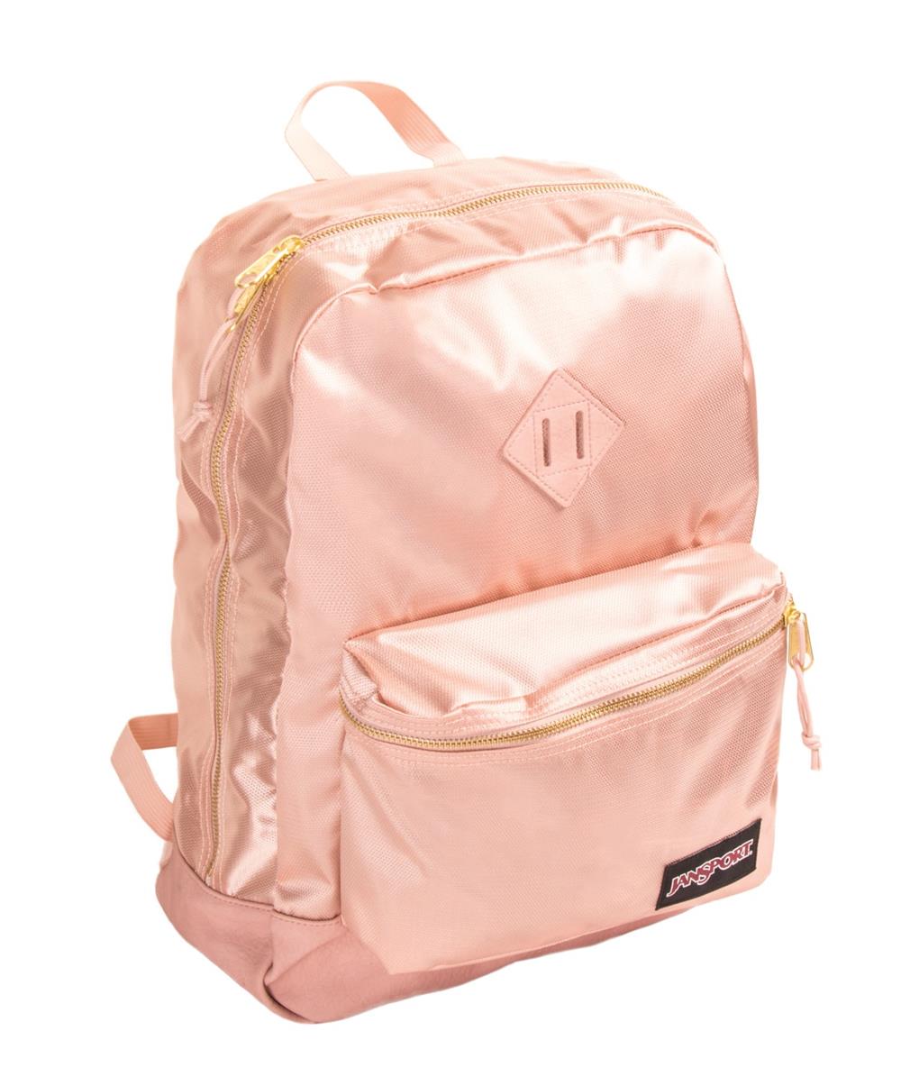 jansport super fx rose smoke & gold backpack