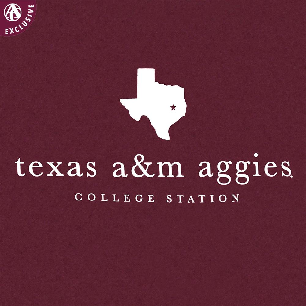 Texas A M Aggie Coll Sta Star T Shirt Maroon Ah Aggieland Outfitters