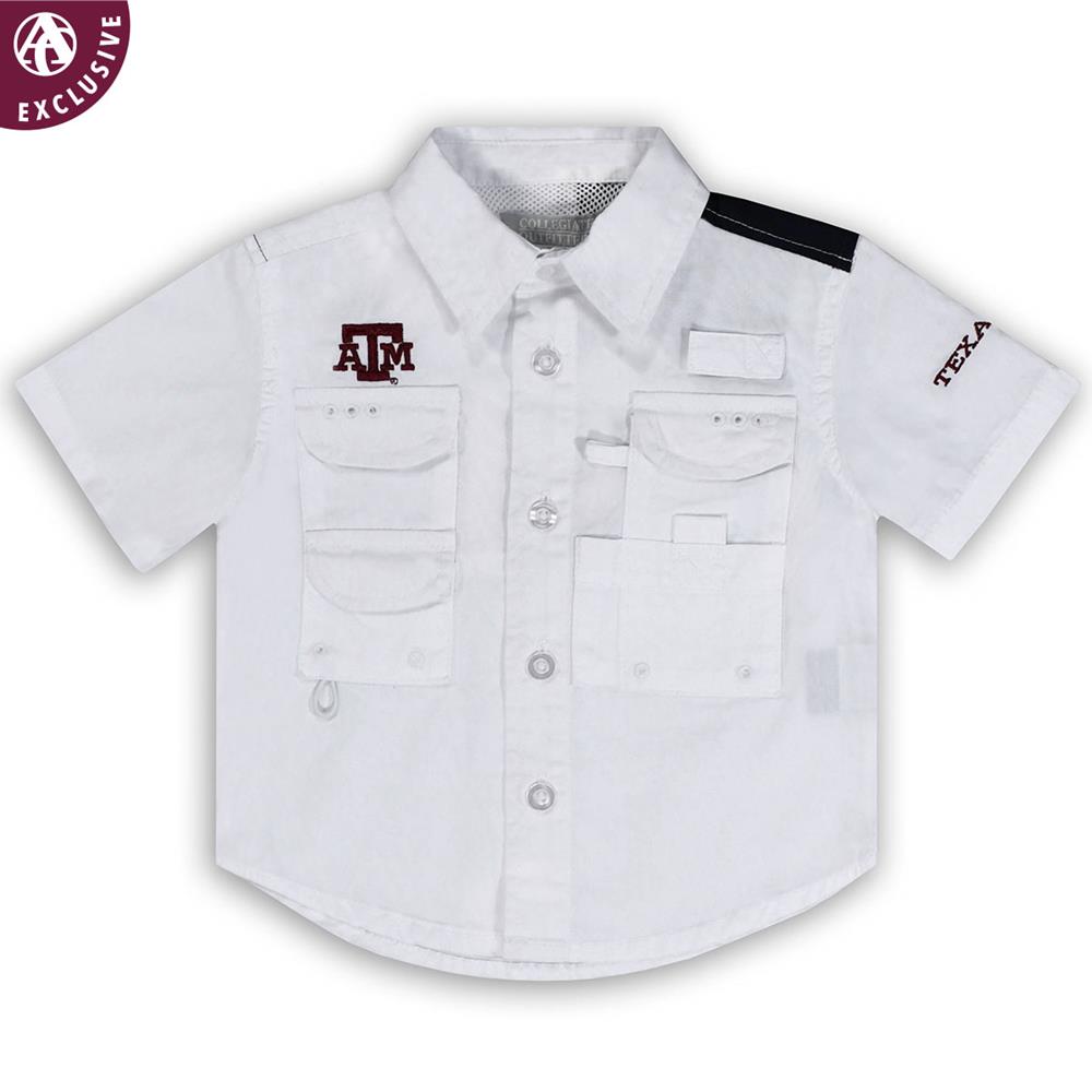 Texas A M Infant Flag Fishing Shirt White Aggieland Outfitters