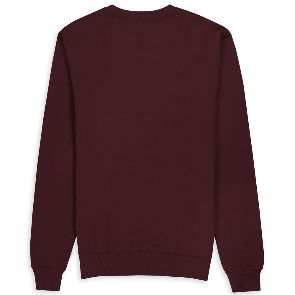 maroon crewneck sweatshirt
