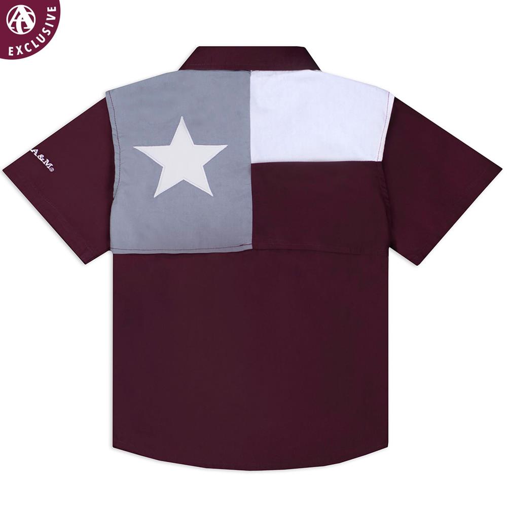 Texas A M Toddler Flag Fishing Shirt Maroon Aggieland Outfitters