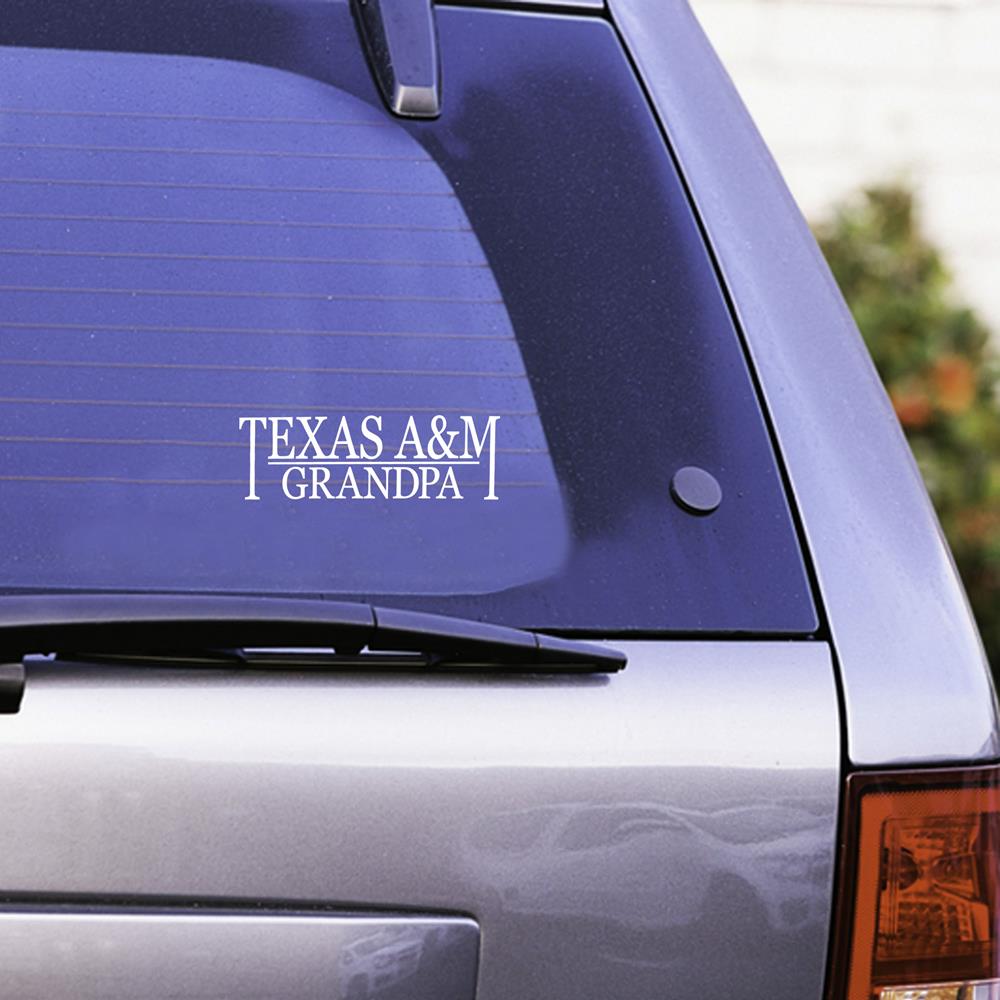 Texas A M Grandpa Vinyl Decal White Aggieland Outfitters