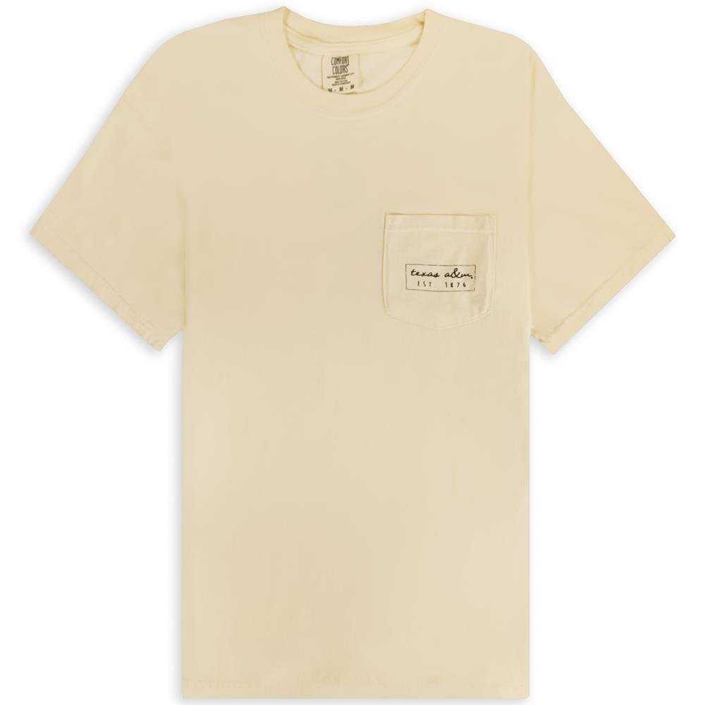 Texas A M Puppy Texas Flag Pocket T Shirt 6030cc Ivory Aggieland Outfitters