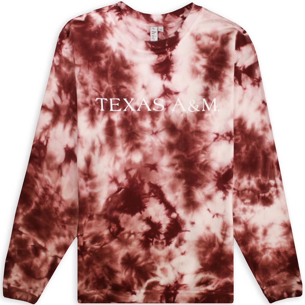 tie dye corded sweatshirt
