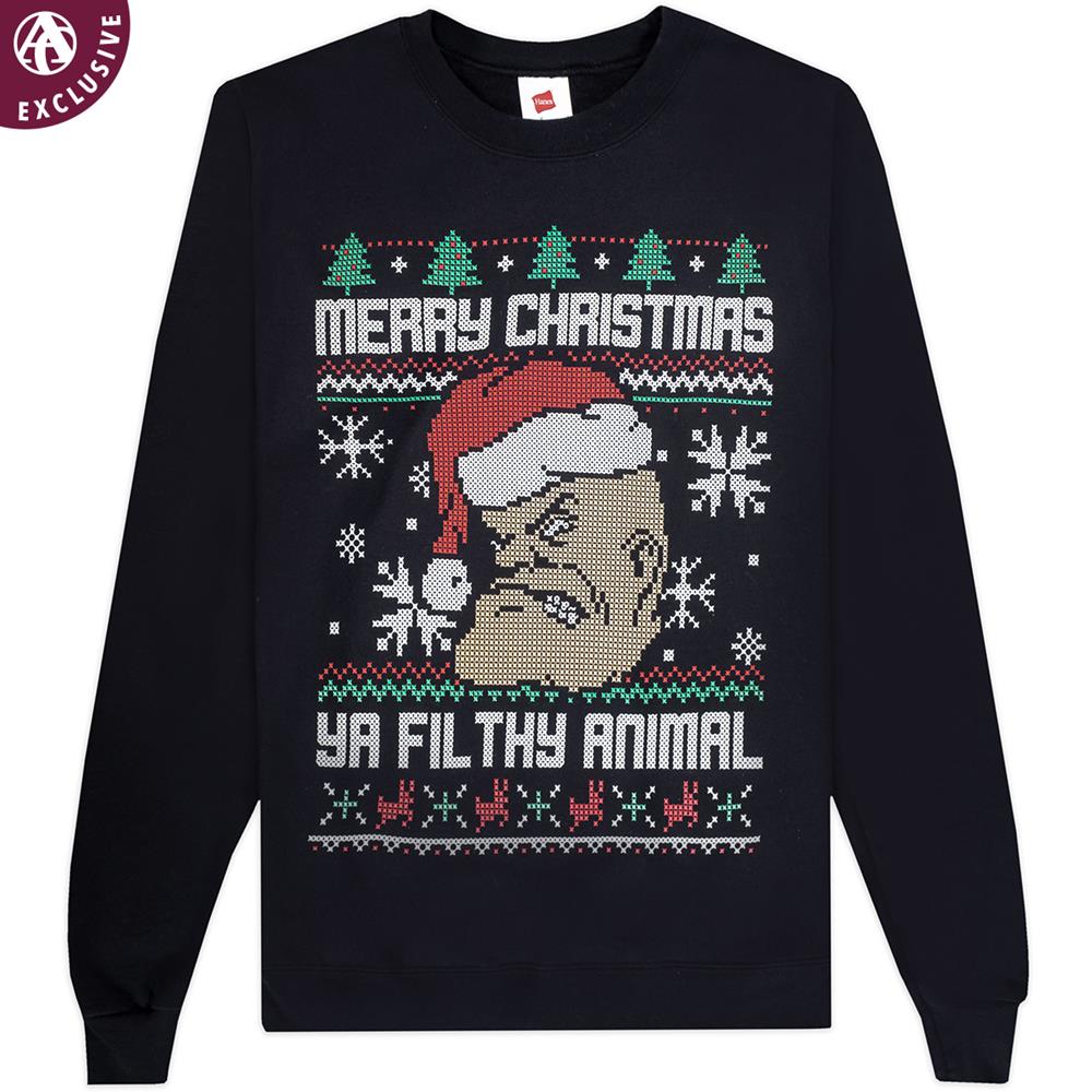 merry christmas ya filthy animal hoodie