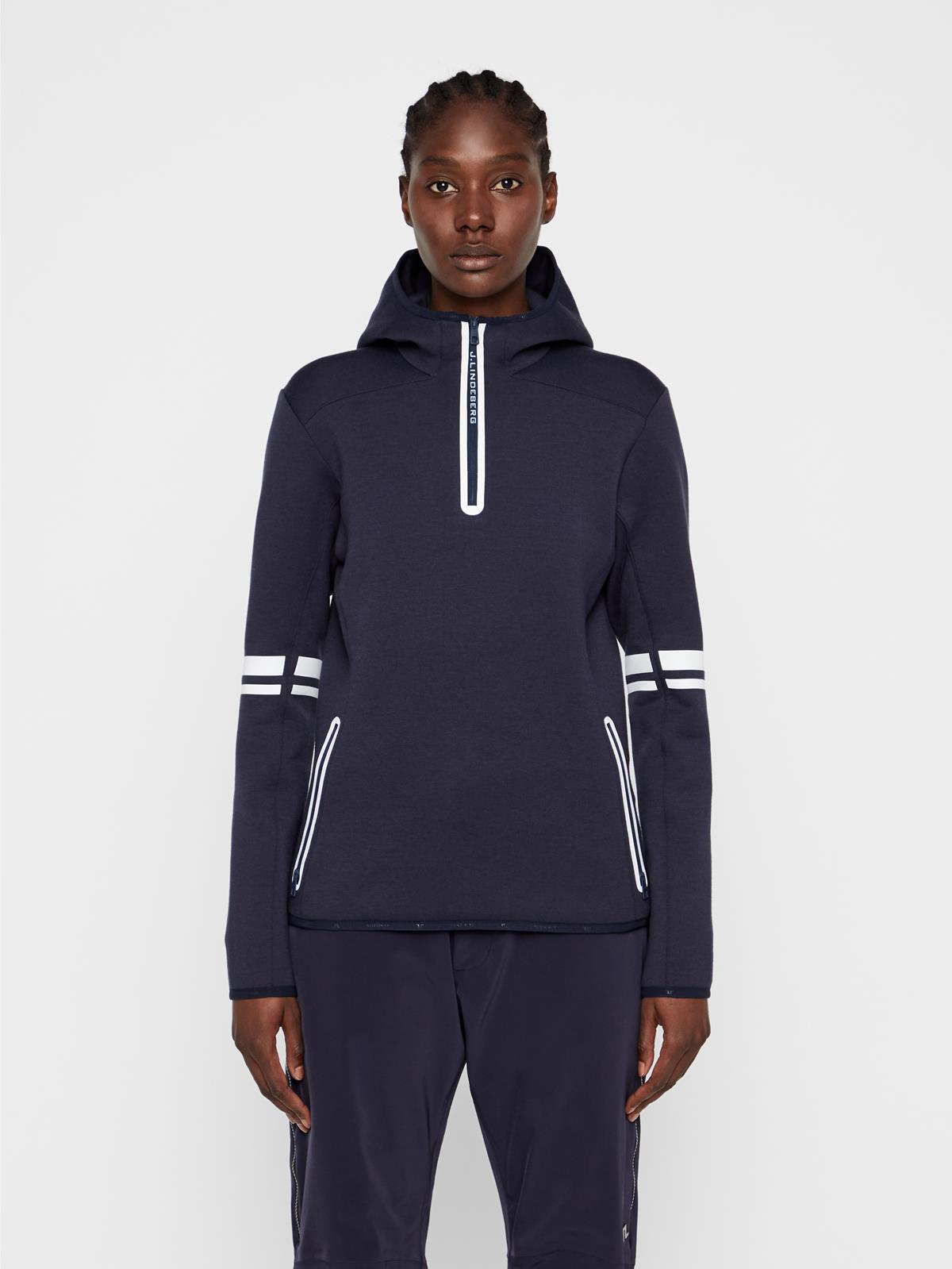 j lindeberg logo tech hoodie