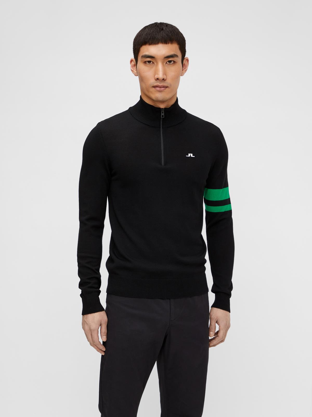 Abel Quarter Zip Sweater Black J Lindeberg