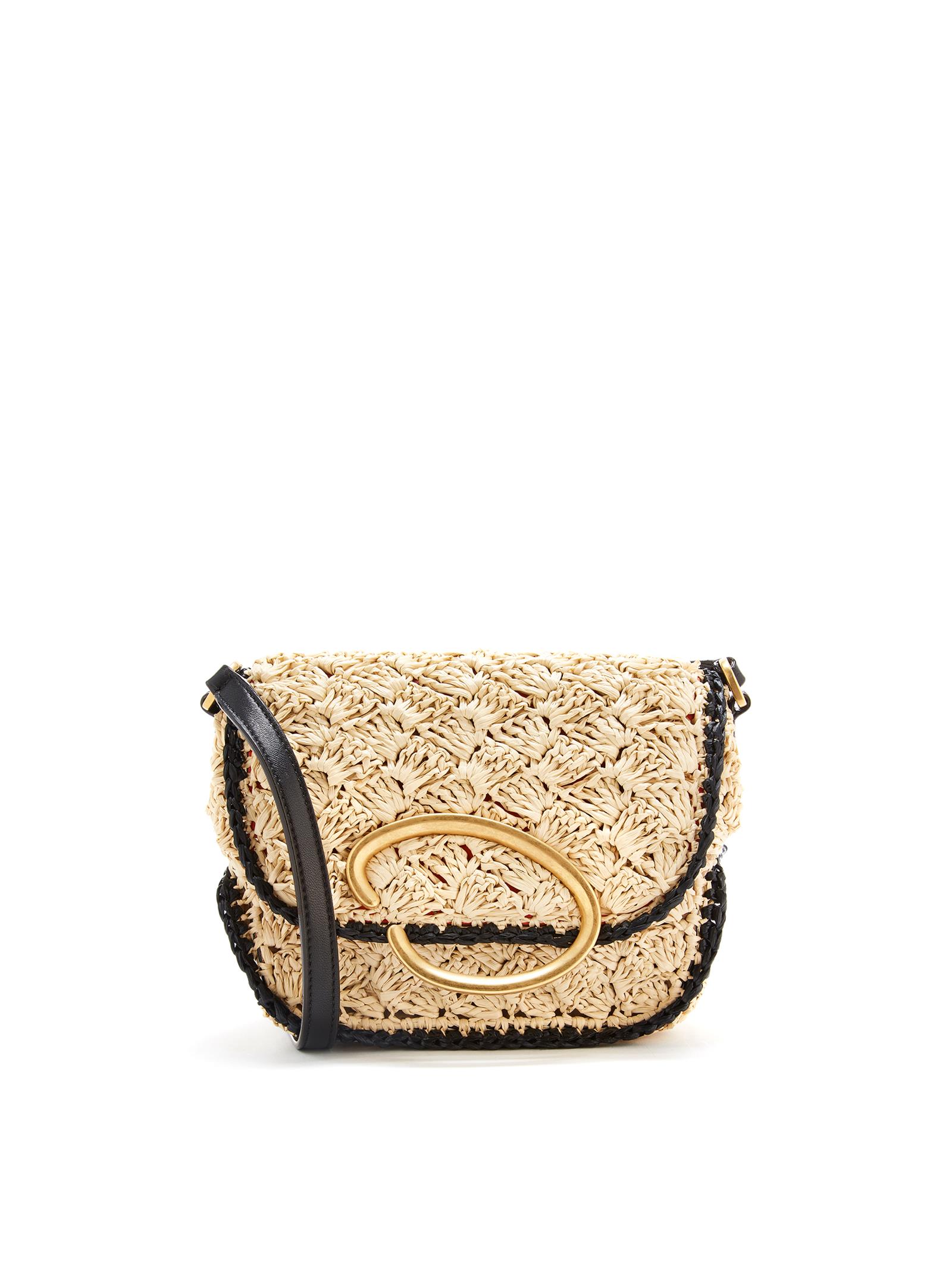 black raffia bag