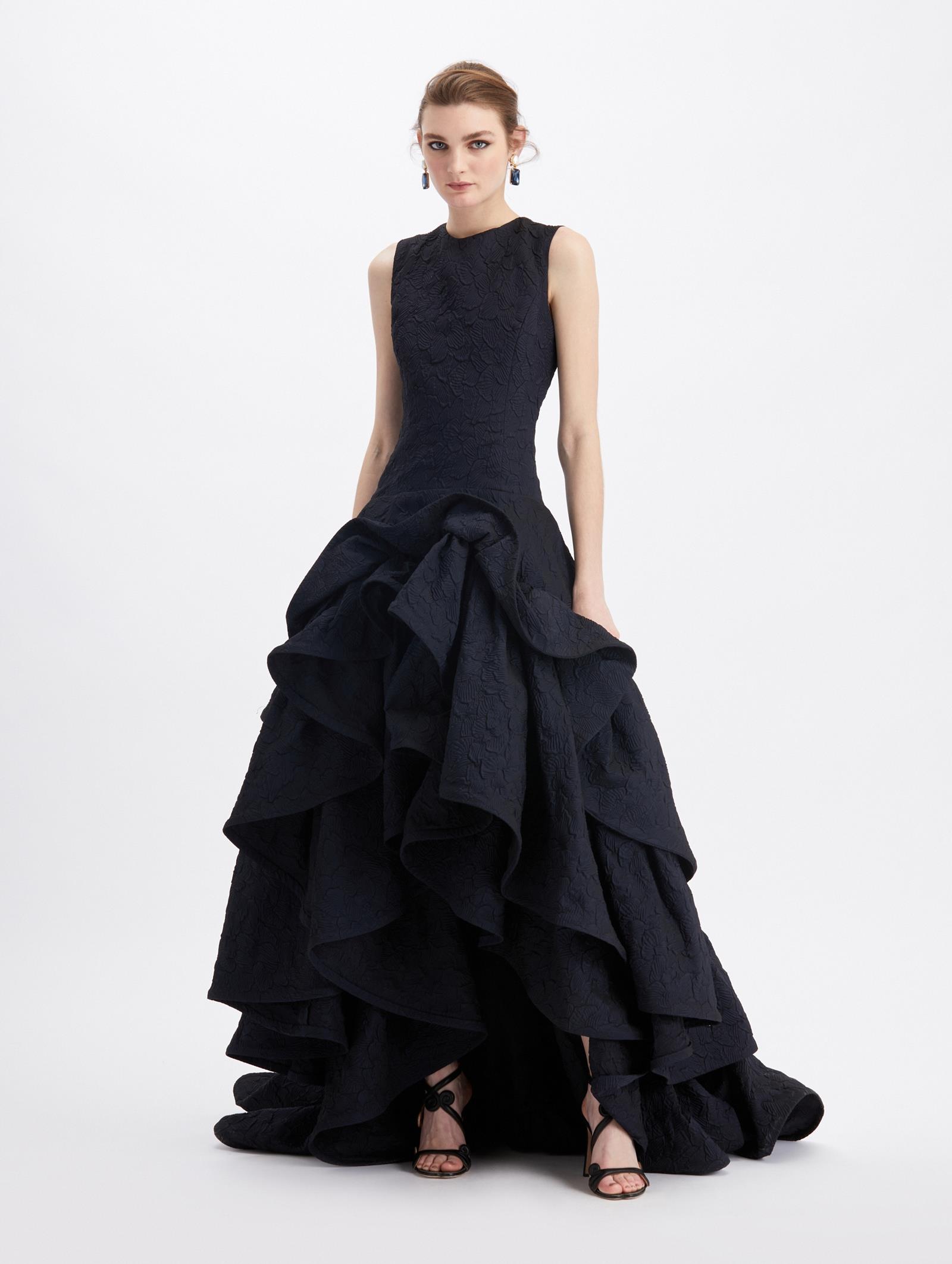 oscar de la renta navy dress