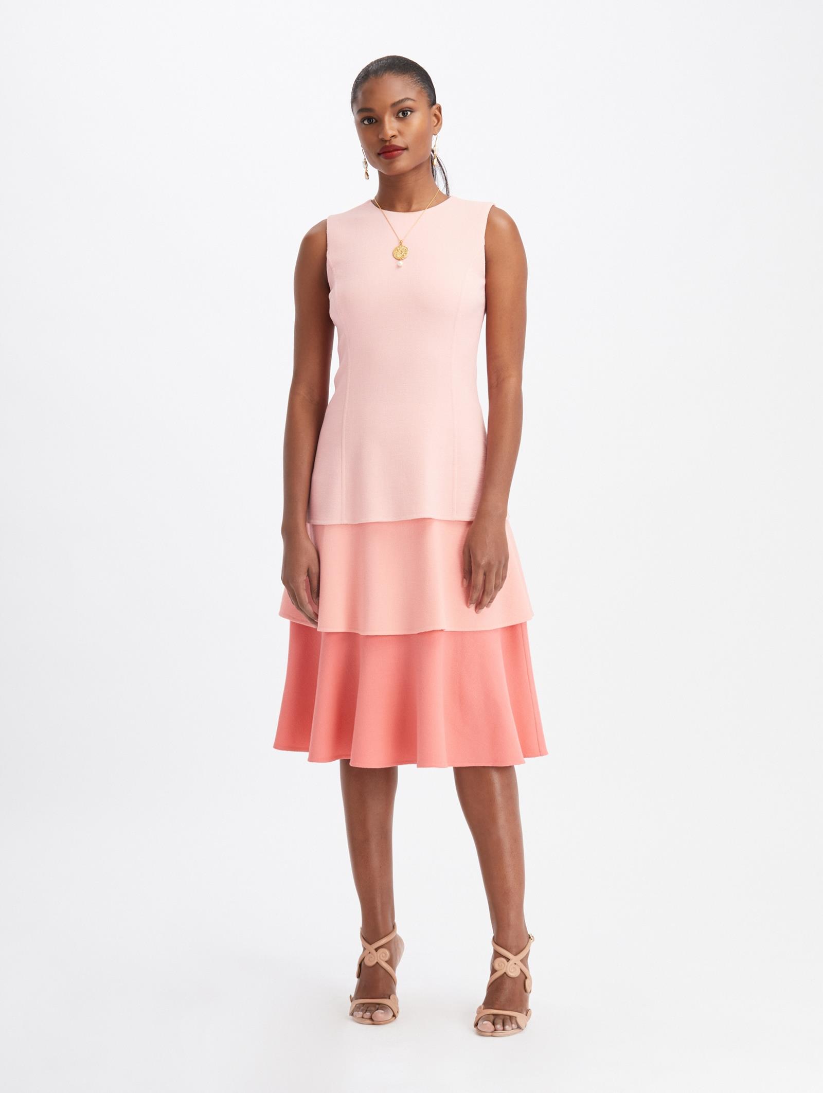 light pink midi dresses