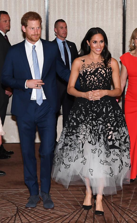 meghan markle oscar de la renta gown
