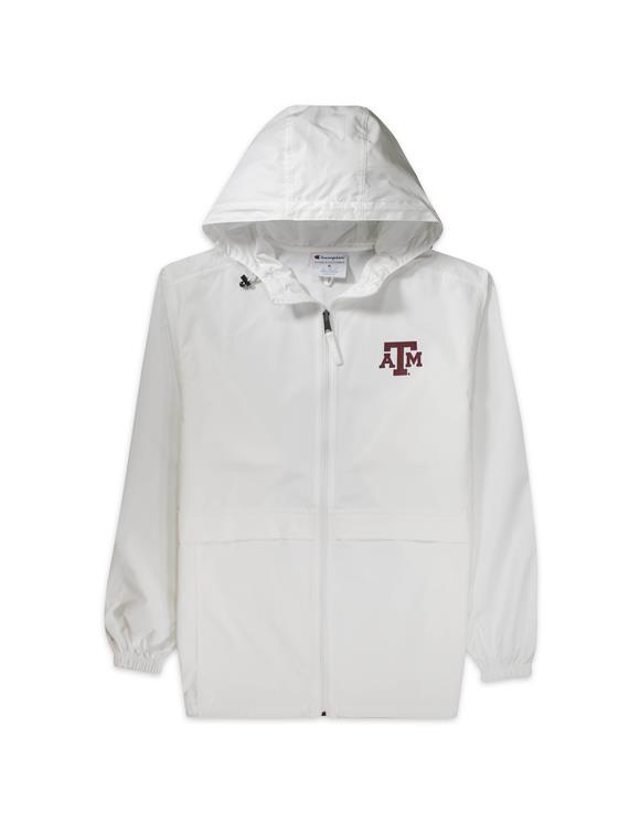 white champion packable jacket