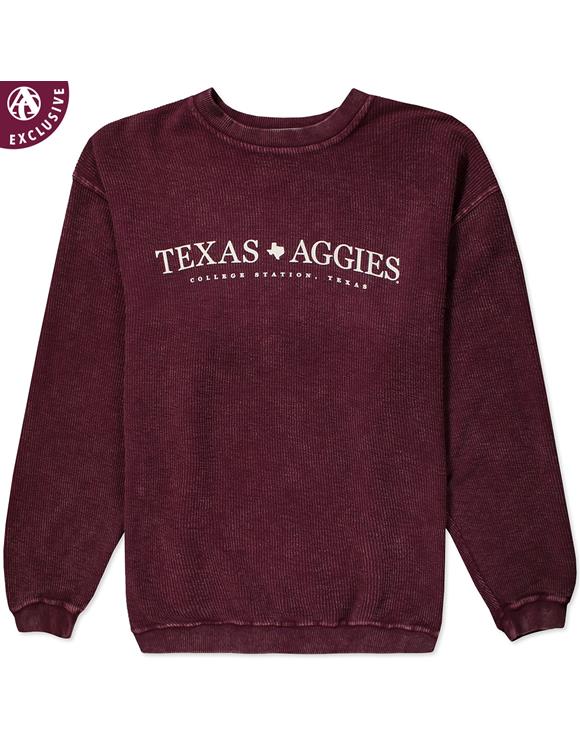 Texas A M Simple Texas Aggies Corduroy Pullover Maroon Aggieland