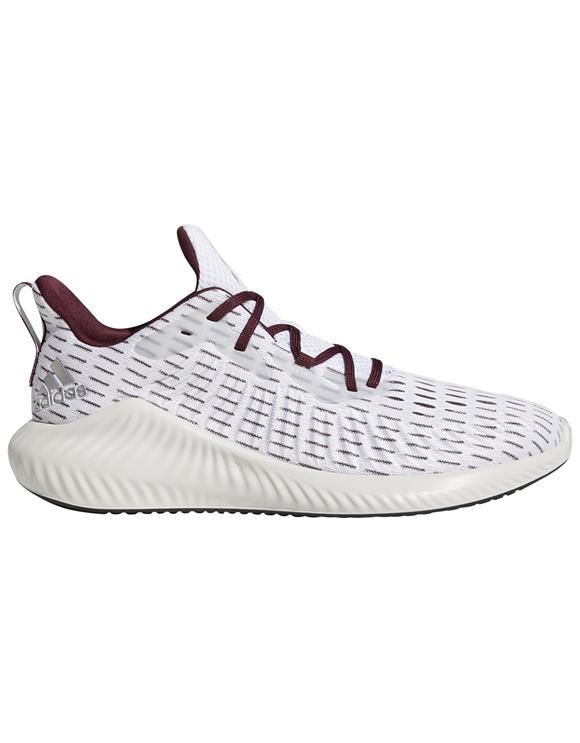 Adidas Alphabounce Unisex Running Shoes White Maroon Aggieland