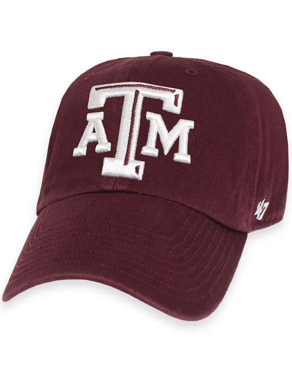 Texas A M 47 Brand Franchise Fitted Cap Dark Maroon Aggieland