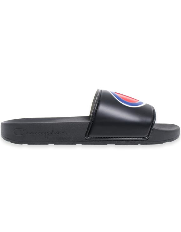 white and black champion slides