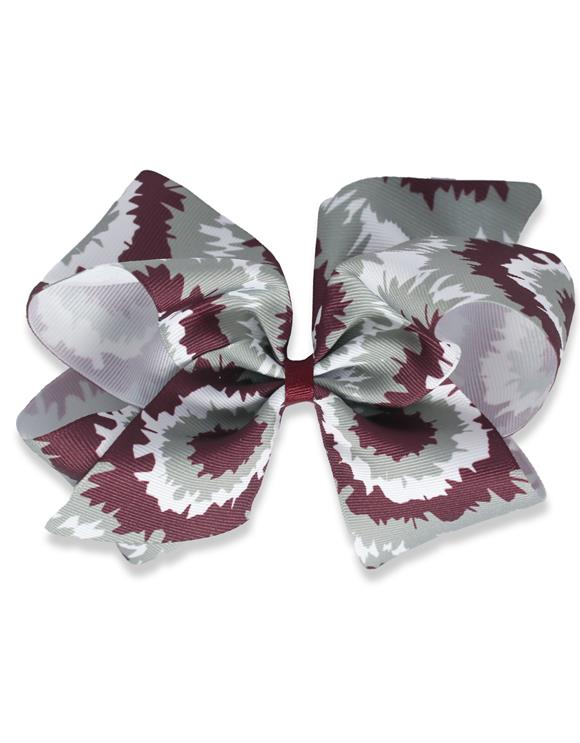 Texas A M Medium Multi Color Tie Dye Bow Maroon White Aggieland