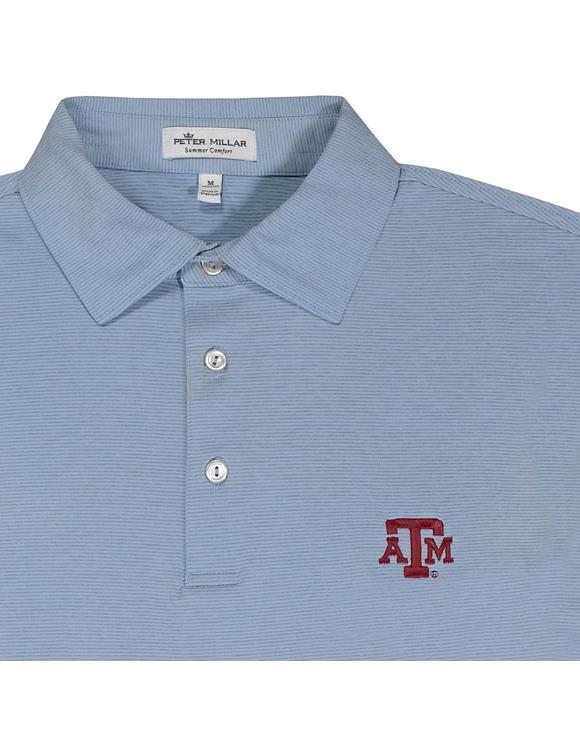 Texas A M Jubilee Stripe Stretch Jersey Cottage Blue Gale Grey