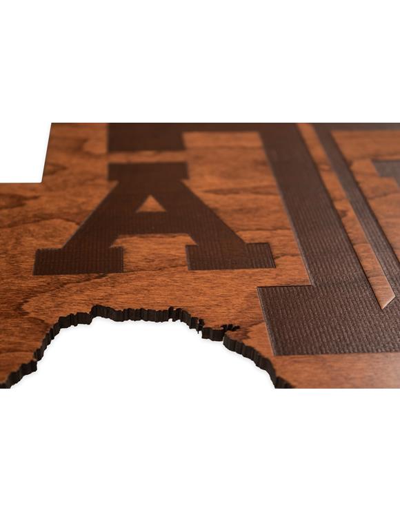 Texas Am Map Wall Hanging Brown Aggieland Outfitters