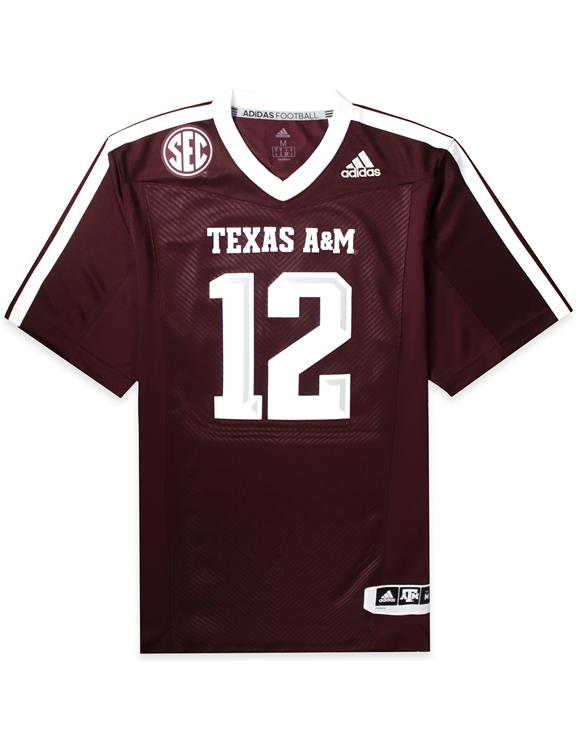 Texas A M Adidas Men S Premier Football Jersey Maroon Aggieland
