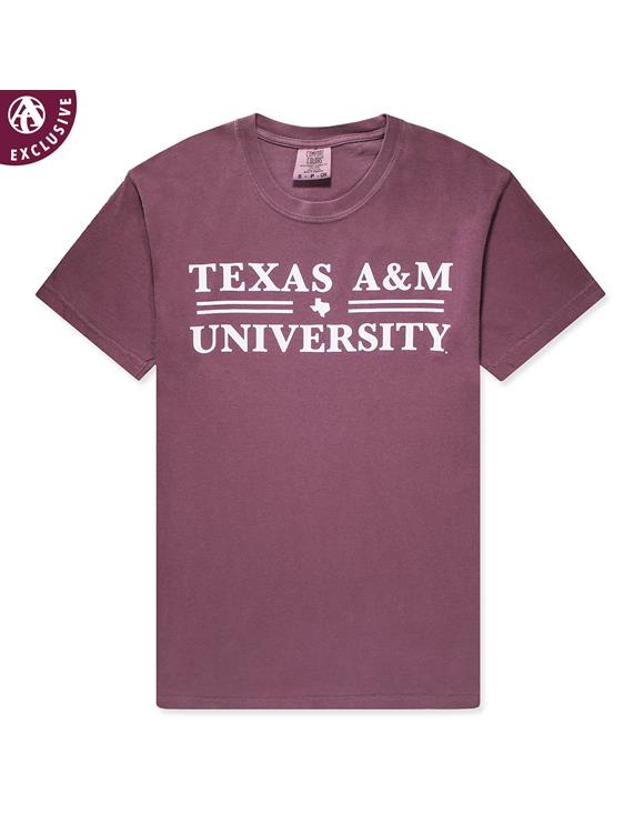 Texas A M Double Line T Shirt C1717 Berry Aggieland Outfitters