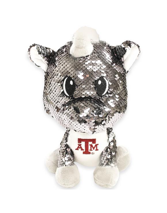Texas A M 9 Sequin Unicorn Plush Toy Black White Aggieland