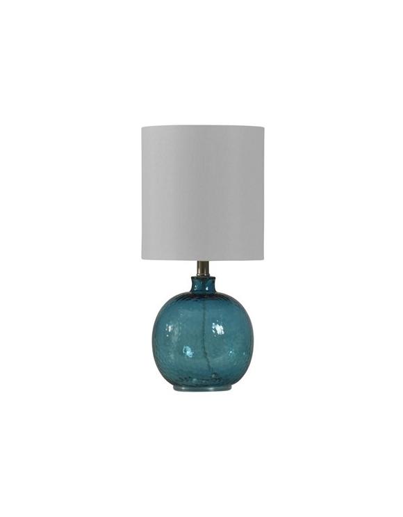 Lamp Tbl Glass Ball Blue Mini Blue Gibbons