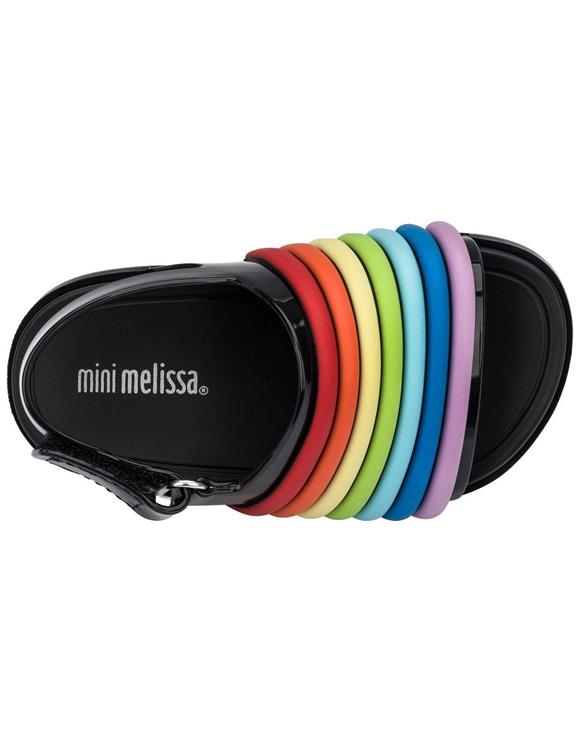mini melissa beach slide sandal rainbow