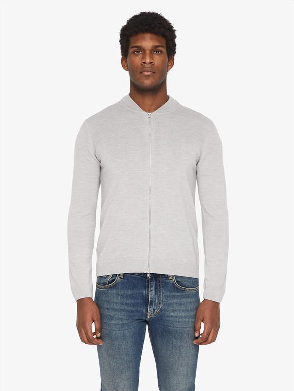 J Lindeberg Mens Merino Wool Zip Cardigan Men Clothing