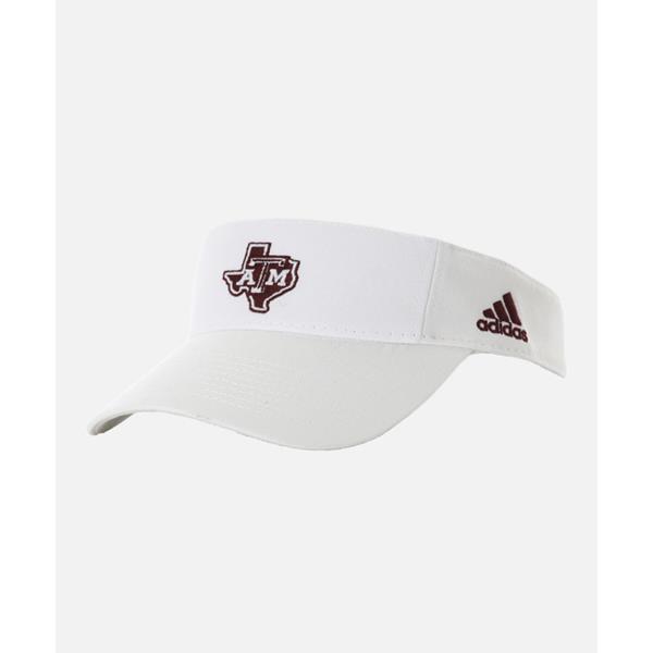 Adidas Texas A M Lone Star Texas Visor White Full Sec Aggieland