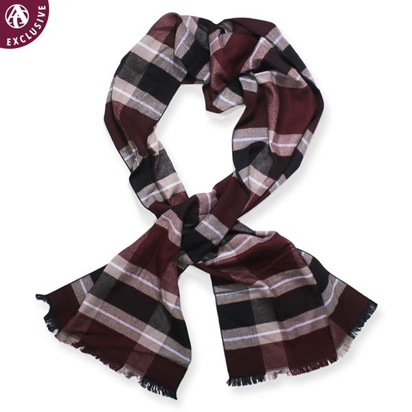 maroon scarf outfit
