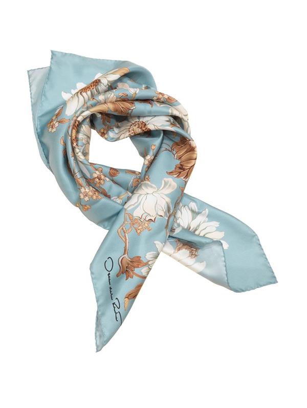 Image of Iris and Daisy Vine Silk Twill Scarf