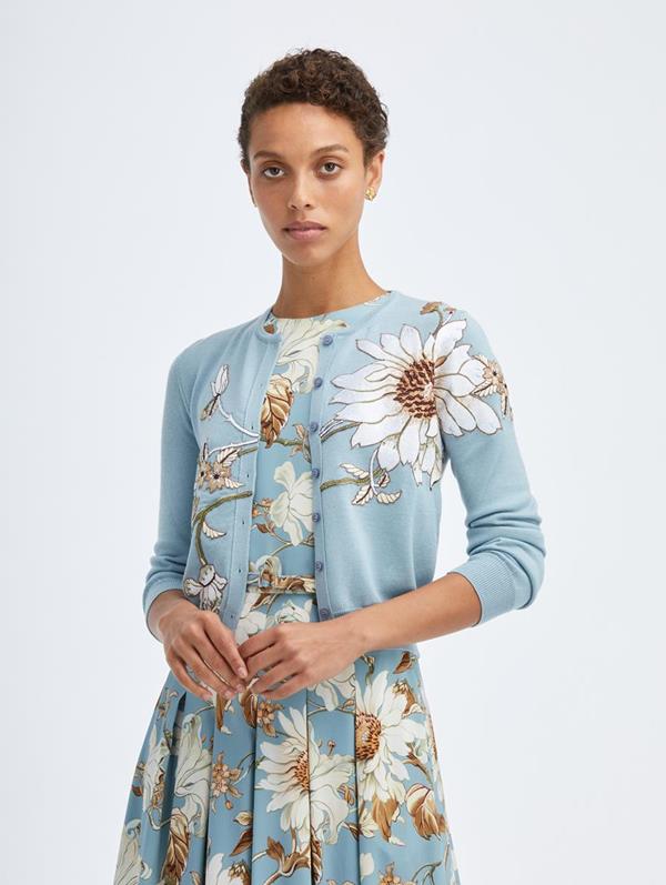 Image of Floral Embroidered Cardigan