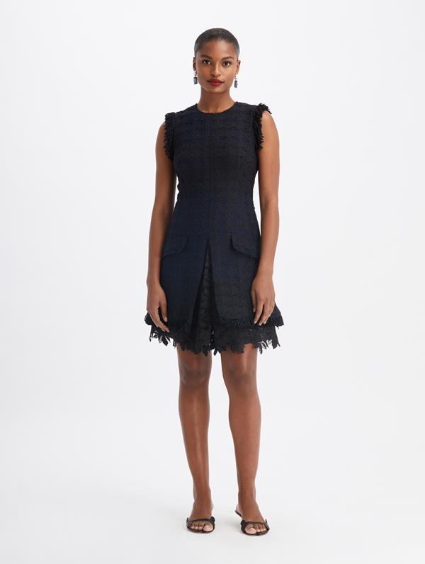 Image of Sleeveless Tweed Day Dress