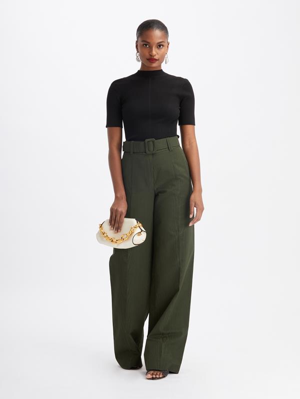 Image of Moir Faille Wide Leg Pants