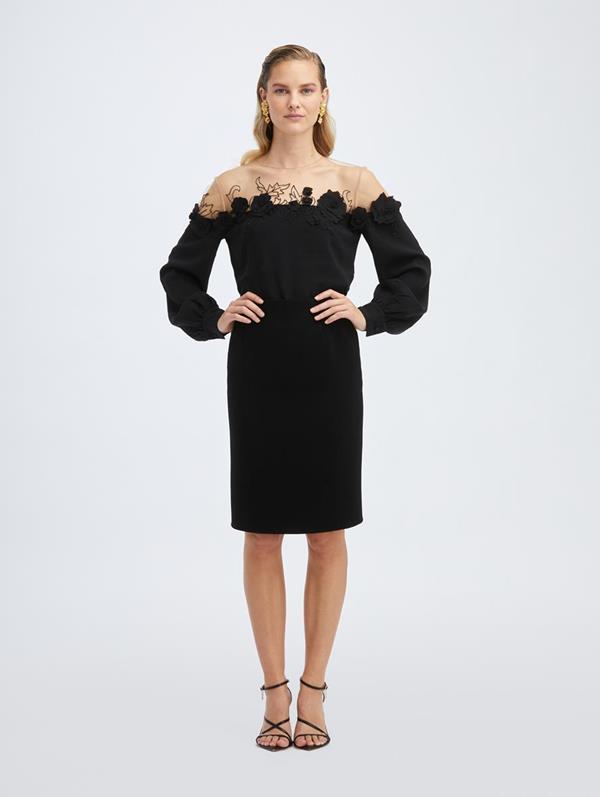 Image of Black Pencil Skirt