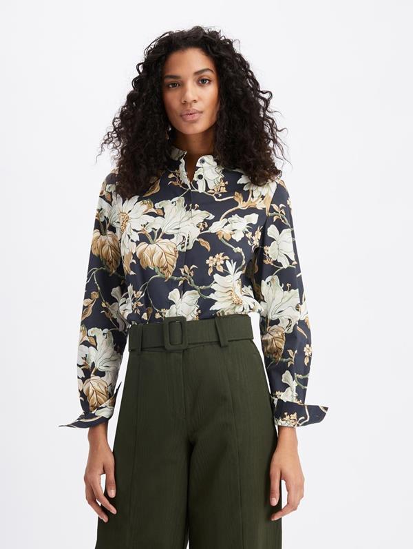 Image of Floral Button Blouse