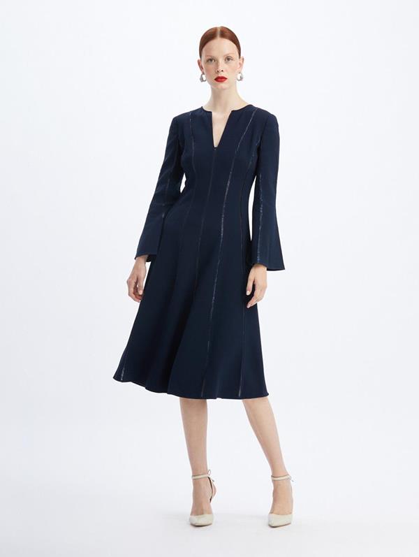 Image of Lam Inset Midi Dress