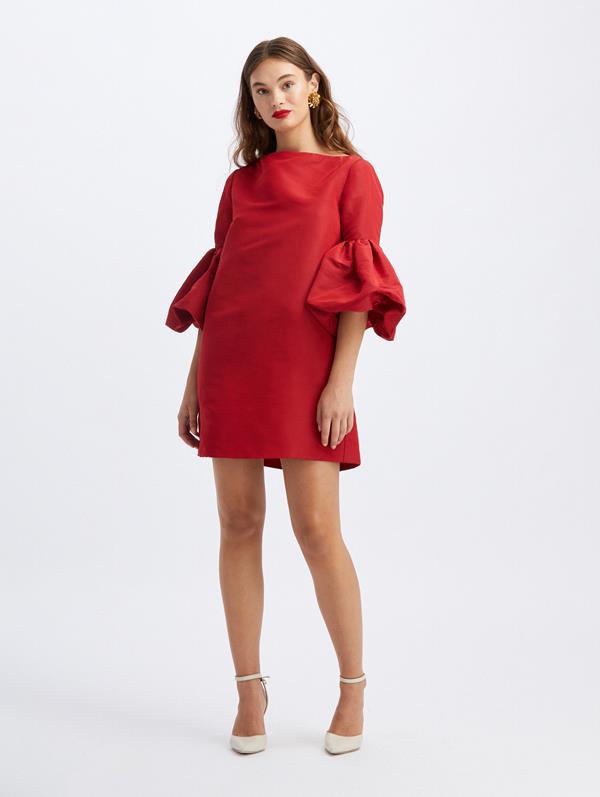 Image of Silk Tie Back Mini Dress