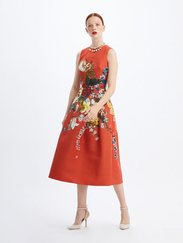 Image of Bouquet Faille Cocktail Dress