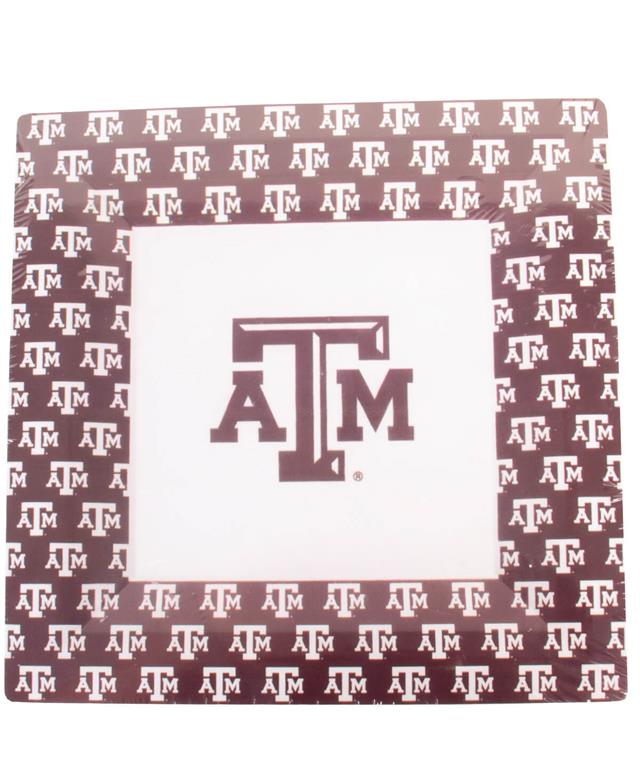 Square White Plate 8 Pack White Aggieland Outfitters