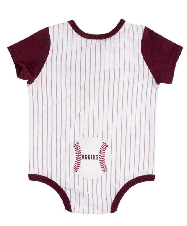 Texas A M Aggie Infant Baseball Onesie White Maroon Aggieland