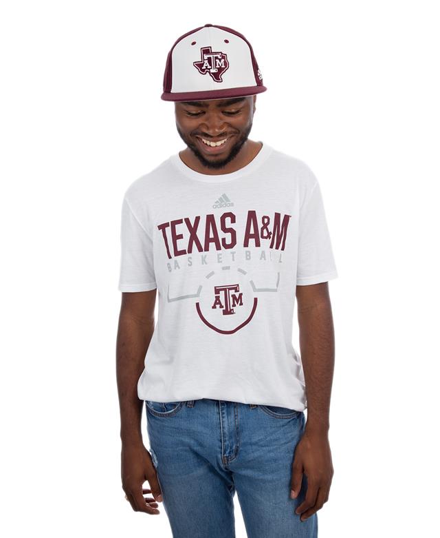 Texas A M Adidas On Court Basketball Tee White Aggieland Outfitters