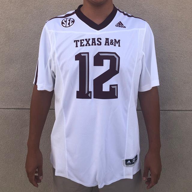 Texas A M Adidas Men S Premier Football Jersey White Aggieland