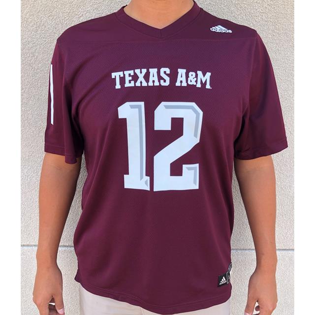 maroon football jersey