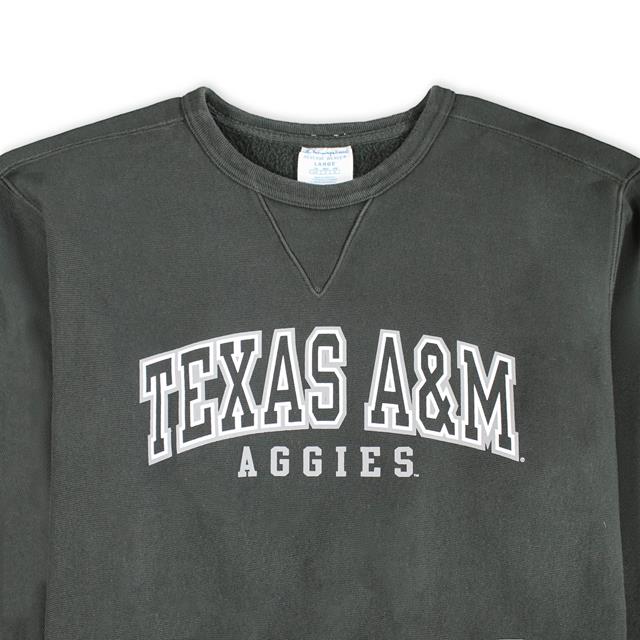Texas A M Champion Reverse Weave Vintage Wash Crew 2670 Viridian
